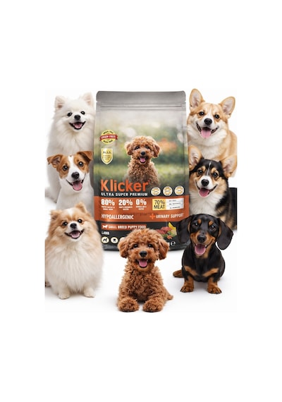 Klicker Mini Irk Yetişkin Köpek Kuru Maması Hypoallergenıc Kuzulu 1 Kg