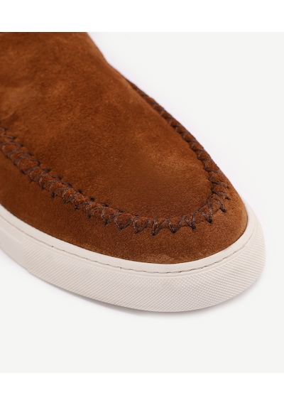 Yargıcı Saraç Detaylı Deri Loafer Kahverengi