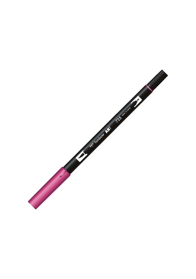 Tombow Dual Brush Pen Fırça Uçlu Koyu Pembe Keçeli Kalem T-725
