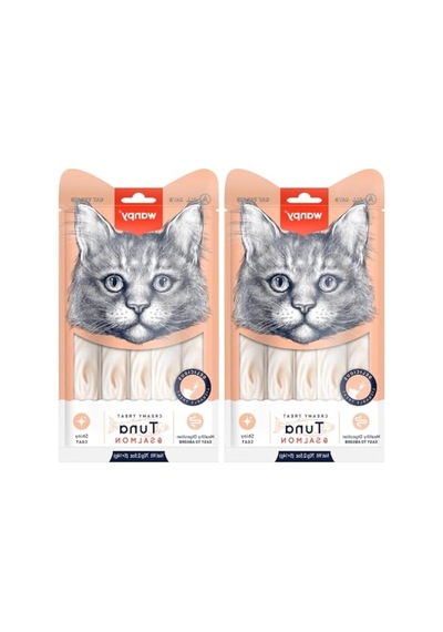 Somon Ve Ton Balıklı Likit Kedi Ödülü, 2'li Paket, 5x14 Gr