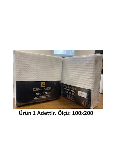 Polo Life Jakarlı Deluxe Sıvı Geçirmez Tek Kişilik Alez 100x200 Beyaz
