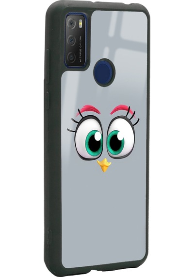 Tcl 20e Grey Tasarımlı Glossy Telefon Kılıfı Çok Renkli