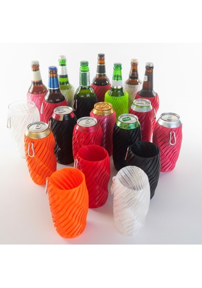 Mottopi Spiral Desenli Bira Çorabı ,bira Gizleyici,bira Kılıfı,bira Soğutucu-transparan/şeffaf