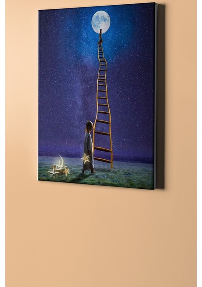 Webstyle Sayılarla Boyama Seti Kasnaklı Gökyüzünü Süslemek 50 X 65 Cm