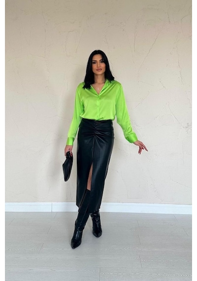 Dogutrend Neon Saten Gömlek Diğer