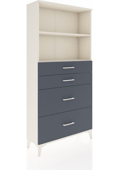 Arges Dolap 2 Raflı 4 Çekmeceli 88x30x182 Aytaşı-antrasit Aytaşı