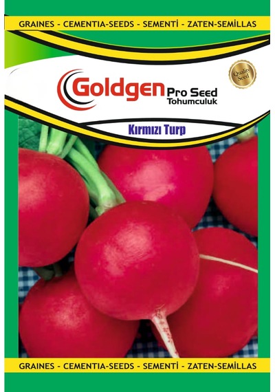 Goldgen Kırmızı İri Turp Tohumu 1 Paket