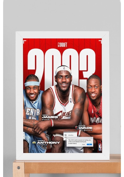 Lebron James Dwyane Wade Carmelo Anthony Çerçeveli Tablo - Basketbol Nba Posteri Tablo