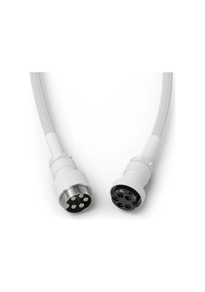 Sarmal Klavye Kablosu Mekanik Oyun Klavyesi Için El Yapımı Örgülü Sarmal Usb-c Kablosu Özel Klavye Kablosu Beyaz