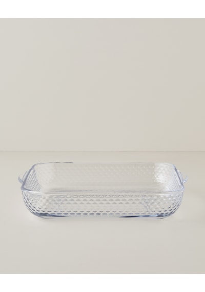 English Home Bake&serve Cam Kare Fırın Kabı 30,0x5,5 Cm Şeffaf Şeffaf