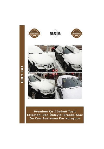 Premium Kış Çözümü Taşıt Ekipmanı Don Önleyici Branda Araç Ön Cam Buzlanma Kar Koruyucu