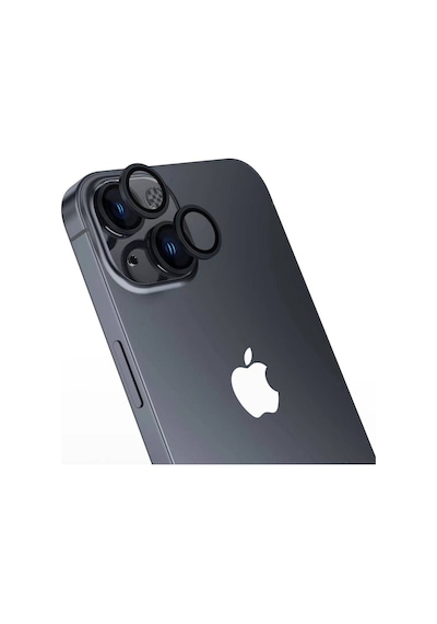 Forzacase Apple Uyumlu iPhone 15 Plus İle Parmak İzi Bırakmayan Anti-reflective Kamera Lens Koruyucu Fc438 Siyah