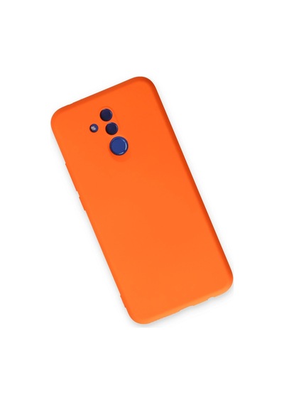 Newface - 846 - Huawei Mate 20 Lite Kılıf Nano İçi Kadife Silikon - Csmo-tex - - Turuncu