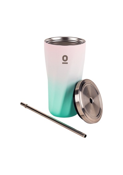 Paslanmaz Çelik Renk Geçişli Pipetli Mug Termos 500 ML No:79