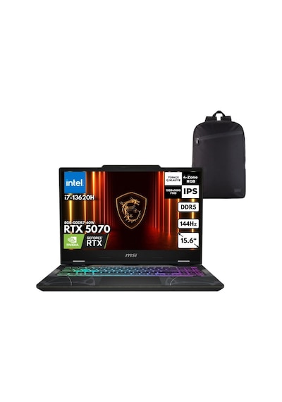 MSI Cyborg 15 B13WGKG-847XTRHMF26  i7-13620H 16 GB 4 TBSSD RTX5070 15.6" W11P Dizüstü Bilgisayar