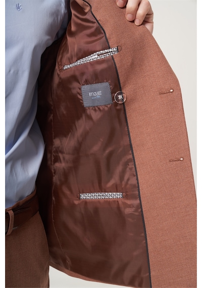 İmza Tarçın Kırlangıç Yaka Kruvaze 6 Drop Slim Fit Tam Astar Esnek Takım Elbise 1001260902