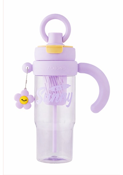 Valletta Portosino Bpa İçermez Kolay Taşınabilir  Bölmeli Su Matarası 1200ml 1.2l Mor mor