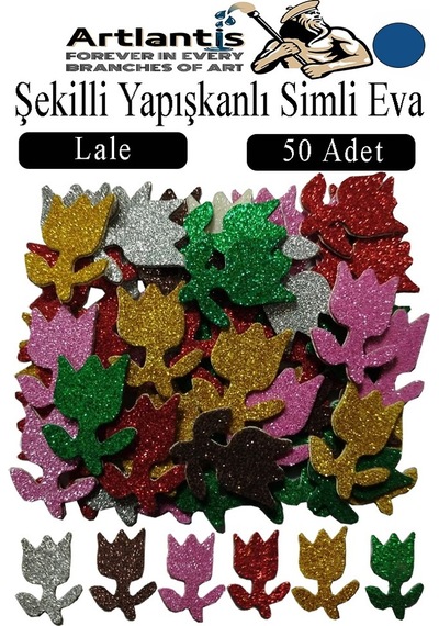 Şekilli Simli Eva Yapışkanlı 50 Li 1 Paket Kendinden Yapışkanlı Simli Eva Sticker Okul Öncesi Kreş Ana Sınıfı Lacivert