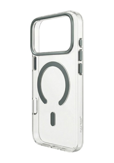 Fulltech Pc3 Apple Uyumlu iPhone 17 Pro Max Magsafe Karbon Tasarım Kılıf - Şeffaf Titanium Gray