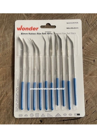 Wonder Çelik Elmas Eğri Eğe Seti Metal Çelik Eğe Ve Törpüleme Seti Çelik Eye 10pcs