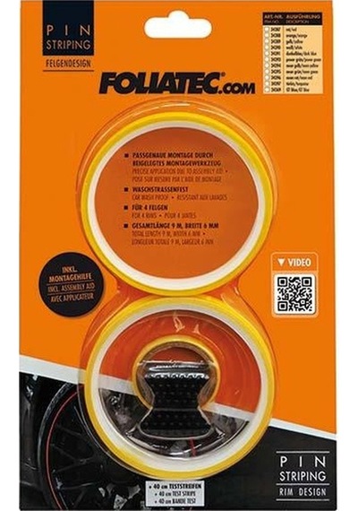 Foliatec Jant Şerit Seti Ve Montaj Aparatı 215x4cm-6mm Sarı