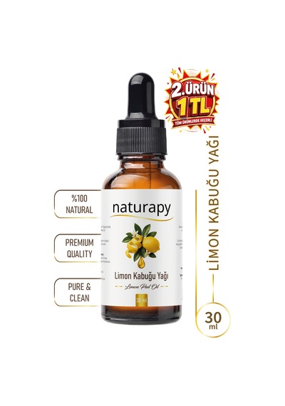 Limon Kabuğu Yağı Lemon Peel Oil Uçucu Yağ 30 Ml Damlalıklı Cam Şişe