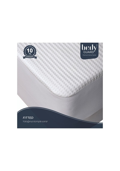 Ultra Soft Sessiz Sıvı Geçirmez Yatak Koruyucu Alez Ses Yapmaz Yatak Alezi Beyaz Beyaz