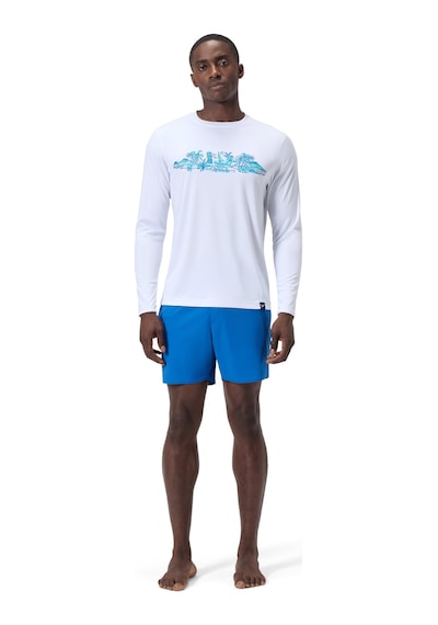 Speedo Ls Graphic Erkek Yüzücü Tişört Beyaz
