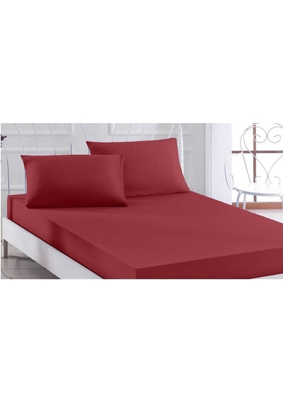 Şanlı 120 Lik Penye Lastikli Çarşaf 120x200 Cm Bordo