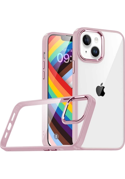 Apple Uyumlu iPhone 14 Plus Kilif Flora Sert Silikon Arkasi Cam Seffaf 559875930