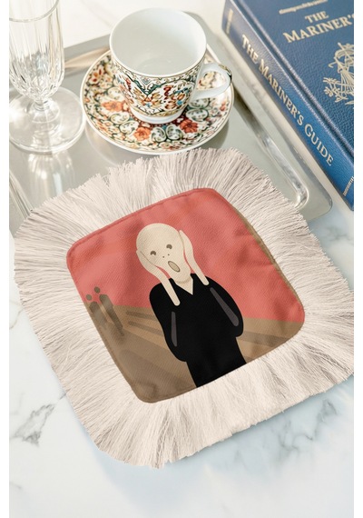 Modern Sanat Esintili Saçaklı Sunum Peçetesi-ikonik Ekspresyonist Rustik Krem Bardak Altlığı Mendil Pastel Kanyon Kumtaşı Modern Sanat Esintili Saçaklı Sunum Peçetesi-ikonik Ekspresyonist Rustik Krem Bardak Altlığı Mendil Pastel Kanyon Kumtaşı