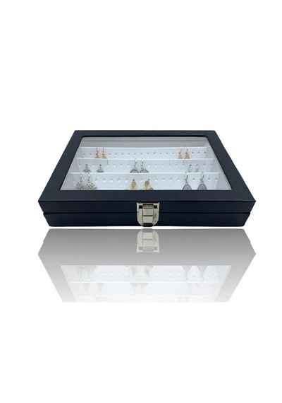 Richbox Küpe Kutusu Küpe Çantası 18x24cm Siyah
