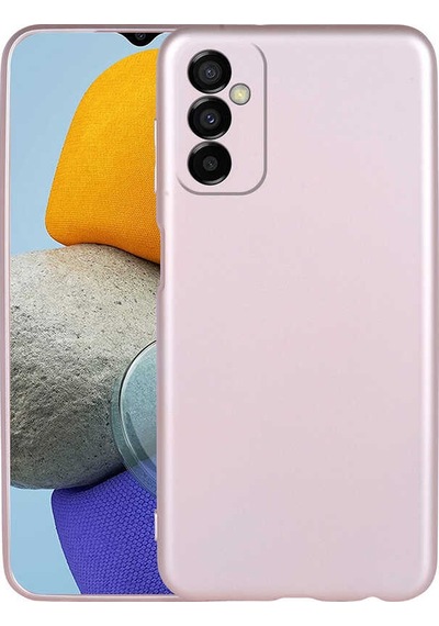 Samsung Uyumlu Galaxy M23 Kılıf Zore Premier Silikon Kapak Rose Gold