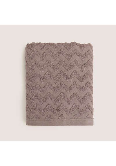 Chakra Cotton Zıgzag %100 Pamuk 8'li Yüz Havlusu Seti 50x80 CM Standart Gril/lila/beyaz