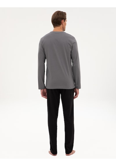 Pierre Cardin Erkek Koyu Gri Pijama Takım 50322653-vr080 Koyu Gri