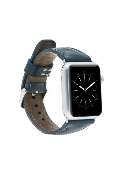 Apple Watch Uyumlu Deri Kordon 38-40-41mm Snb Lacivert