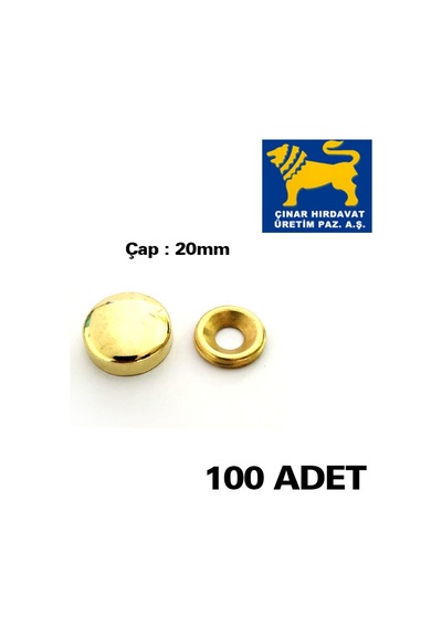 Arslan Mamulleri Vida Kapağı 20 Mm Sarı 100 Adet