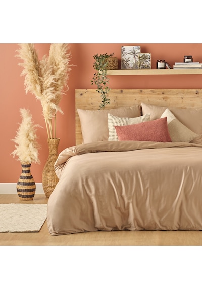 Bella Maison %100 Pamuk Saten Supreme Basic Çift Kişilik Nevresim Seti Vizon 200 x 220 CM Vizon