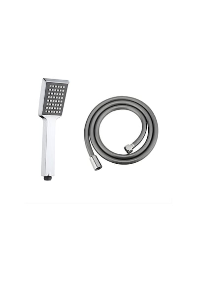 Tema Arya Duş Başlığı + Vera Pvc Duş Hortumu 150 Cm Set Dayanıklı Tek Fonksiyon Banyo Aksesuarı Krom