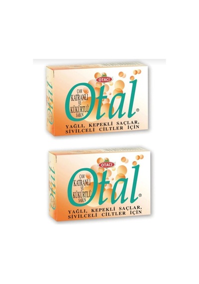 2 Adet Otacı Otal Çam Katranlı Kükürtlü Sabun 80 Gr 2 Adet Doğal Sabun Diğer