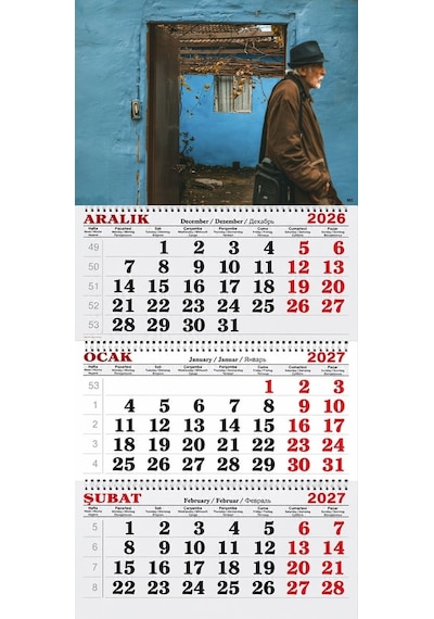 2027 Yılı Gemici Takvimi ---mavi Duvar