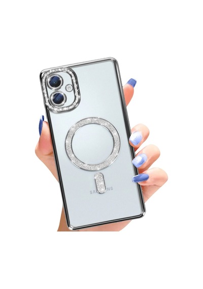 Samsung Galaxy A06 Joke Simli Magneticsafe Kılıf - Siyah