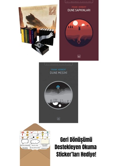 Dune Serisi Kutu Set 6 Kitap Ciltli + Dune Sapkınları + Dune Mesihi