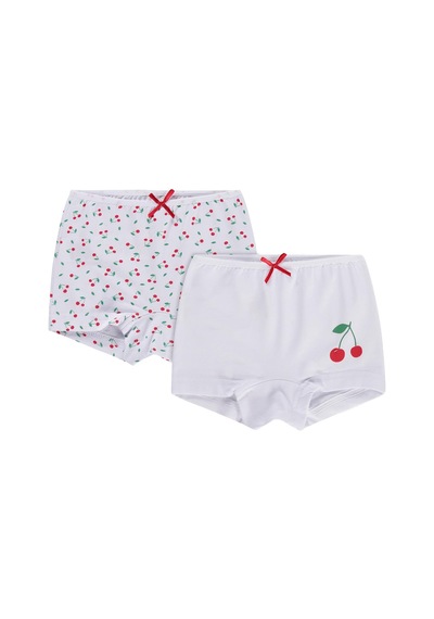 Civil Girls Kız Çocuk Kiraz 2-10 Yaş 2'li Boxer - Standart
