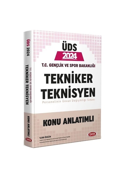 2024 Üds T.c Gençlik Ve Spor Bakanlığı Tekniker Teknisyen Konu Anlatımlı Data Yayınları