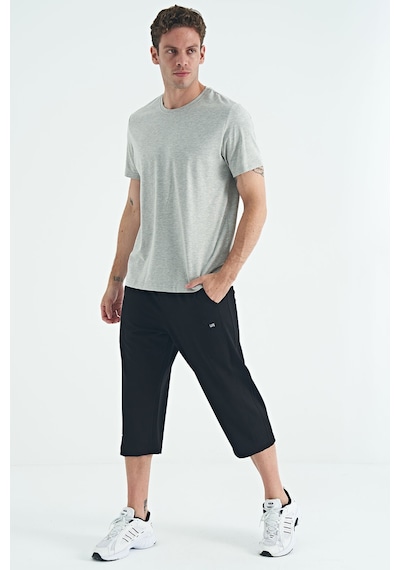 Tommylife Gri Melanj Erkek Basic Kısa Kol Standart Kalıp O Yaka T-shirt - 87911 Gri Melanj