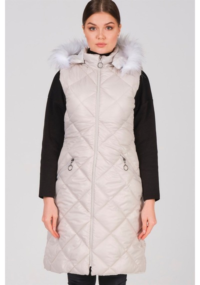 Z6717 Dewberry Bayan Yelek-krem Krem