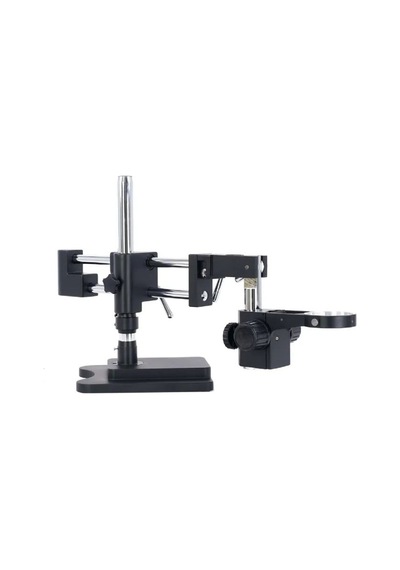 Szm Mikroskop Standı Çift Kollu Hareketli Bom Stand- Siyah Ø76mm Tutucu / 380mm Sütun