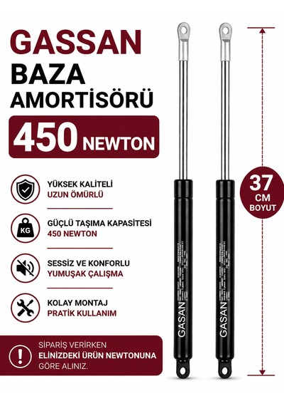 450 Newton Gassan Amortisör Not:boyut 37 Cm Dir.. Siyah
