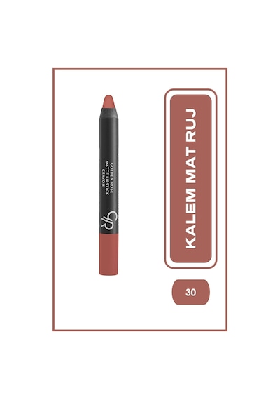 Matte Lipstick Crayon No:30 - Mat Kalem Ruj
